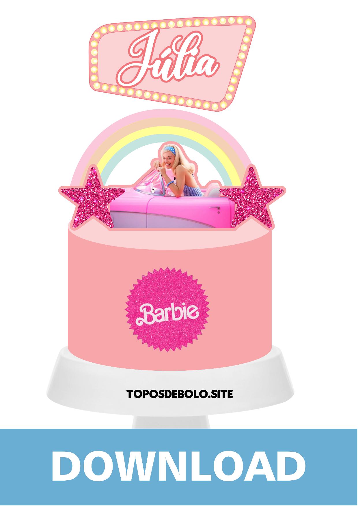 Bolo Aniversário da Barbie - Rita Bolos